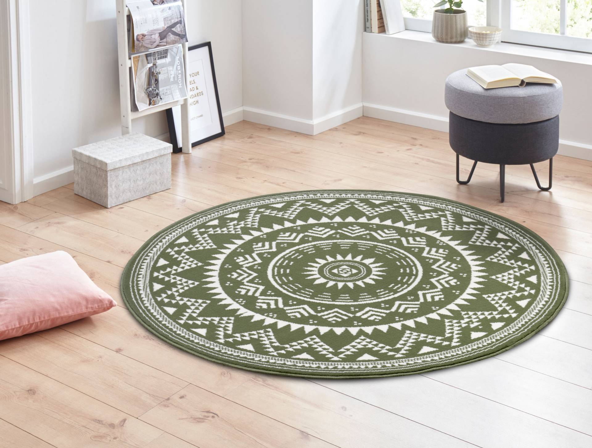 HANSE Home Teppich »Valencia«, rund, 9 mm Höhe, Kurzflor, Modern, Vintage, Mandala, Wohnzimmer, Kinderzimmer, Flur HANSE Home Teppich »Valencia«, rund, 9 mm Höhe, Kurzflor, Modern, Vintage, Mandala, Wohnzimmer, Kinderzimmer, Flur von HANSE Home