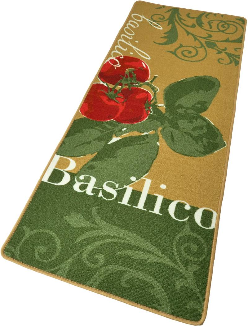 HANSE Home Küchenläufer »Basilico«, rechteckig, 8 mm Höhe, Kurzflor, rutschhemmend, Gekettelt, Robut, Schriftzug, Gemüse, Pasta von HANSE Home