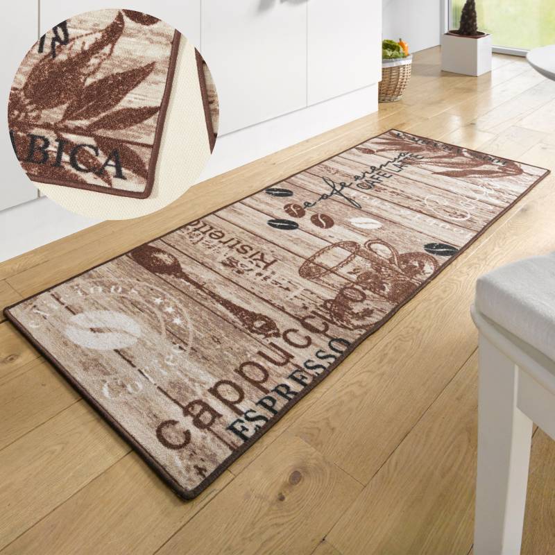 HANSE Home Küchenläufer »Delicious Coffee«, rechteckig, 8 mm Höhe, Läufer, Rutschfest, Küchenteppich, Küche, Teppich, Pflegeleicht von HANSE Home