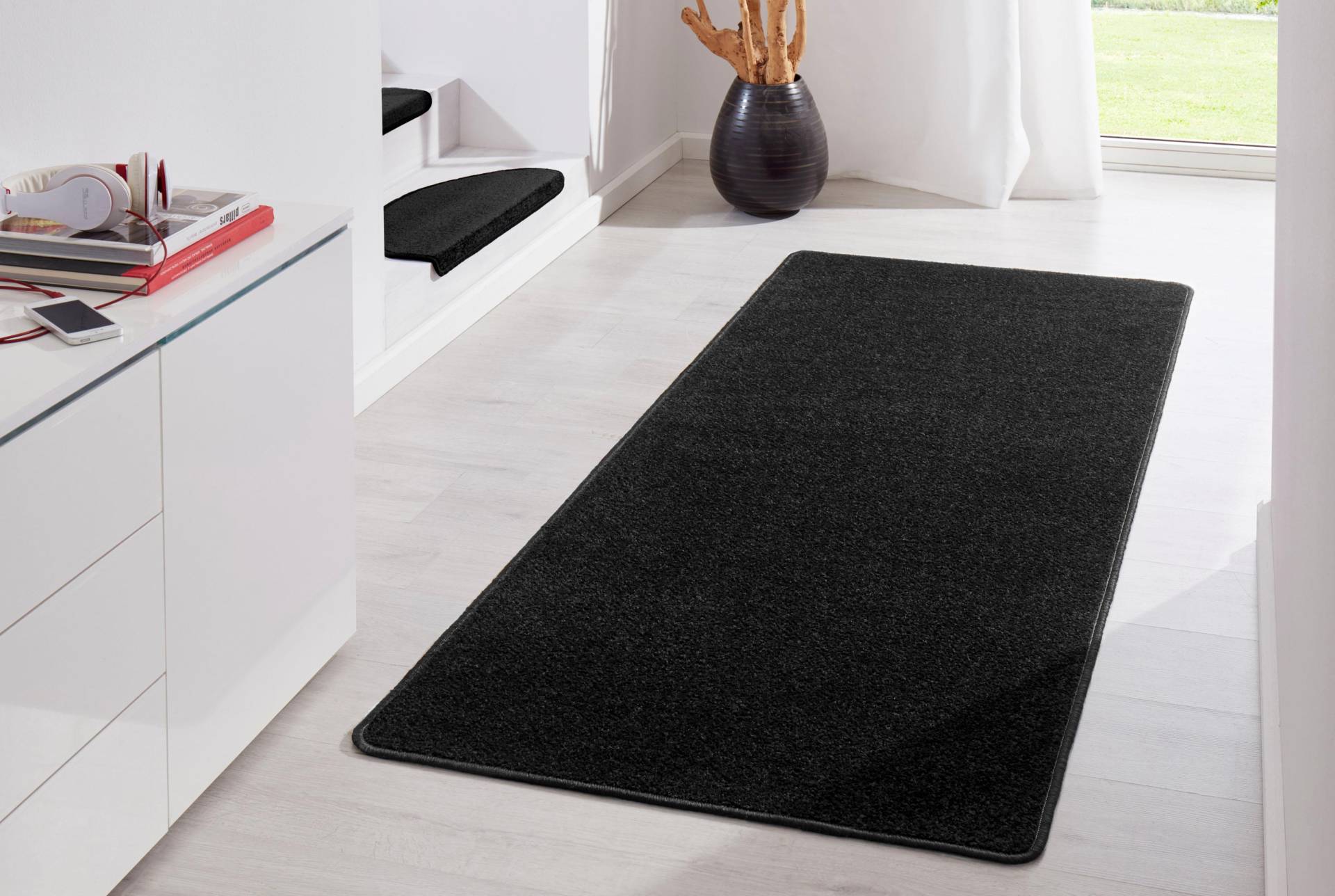 HANSE Home Teppich »Fancy«, rechteckig, 7 mm Höhe, Kurzflor, Läufer, uni, gekettelt, Wohnzimmer, Schlafzimmer, Esszimmer von HANSE Home