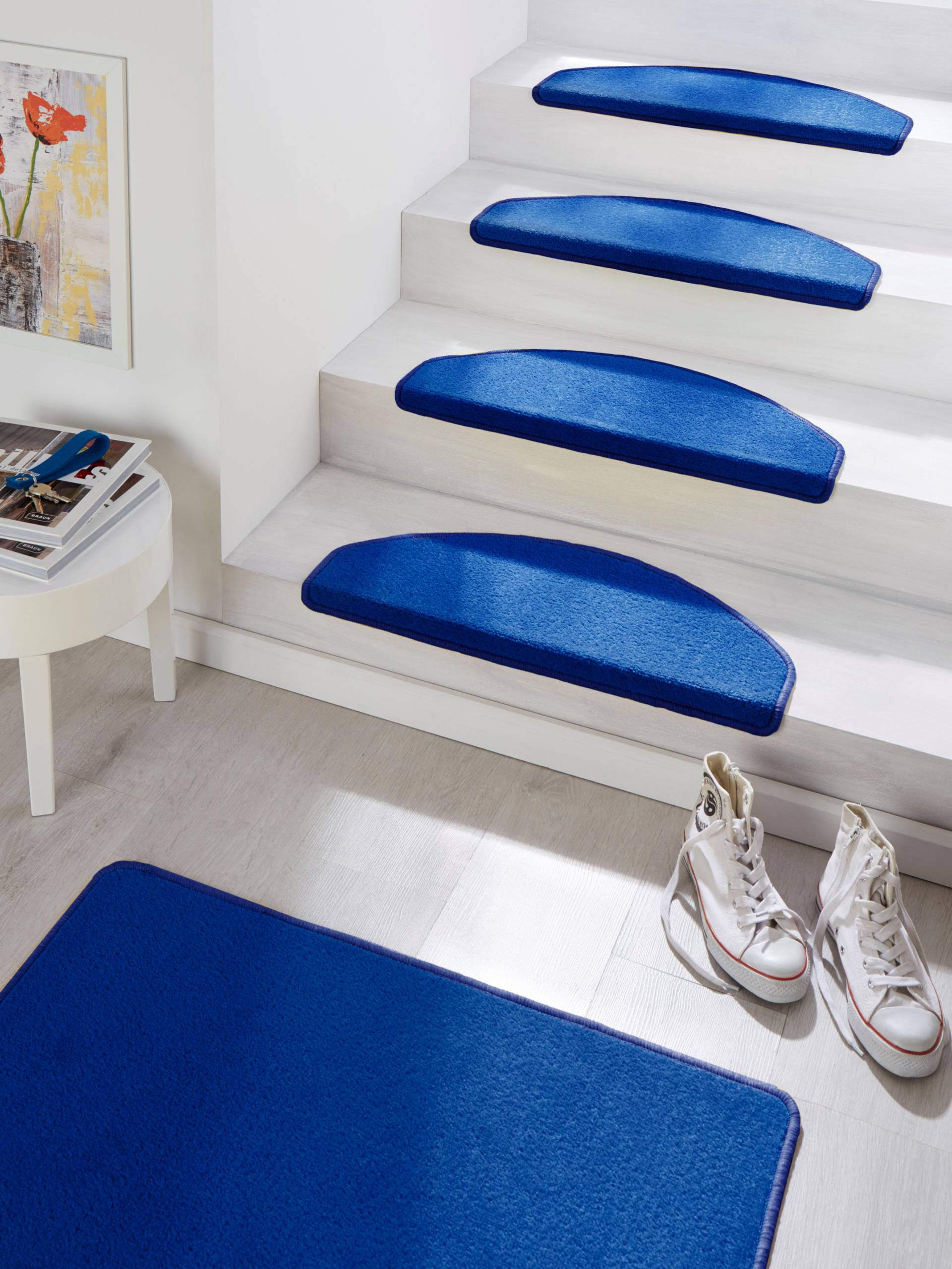 HANSE Home Stufenmatte »Fancy«, halbrund, 15 Stück, Treppenmatten, Selbstklebend, Stufenteppich, Treppenstufen von HANSE Home
