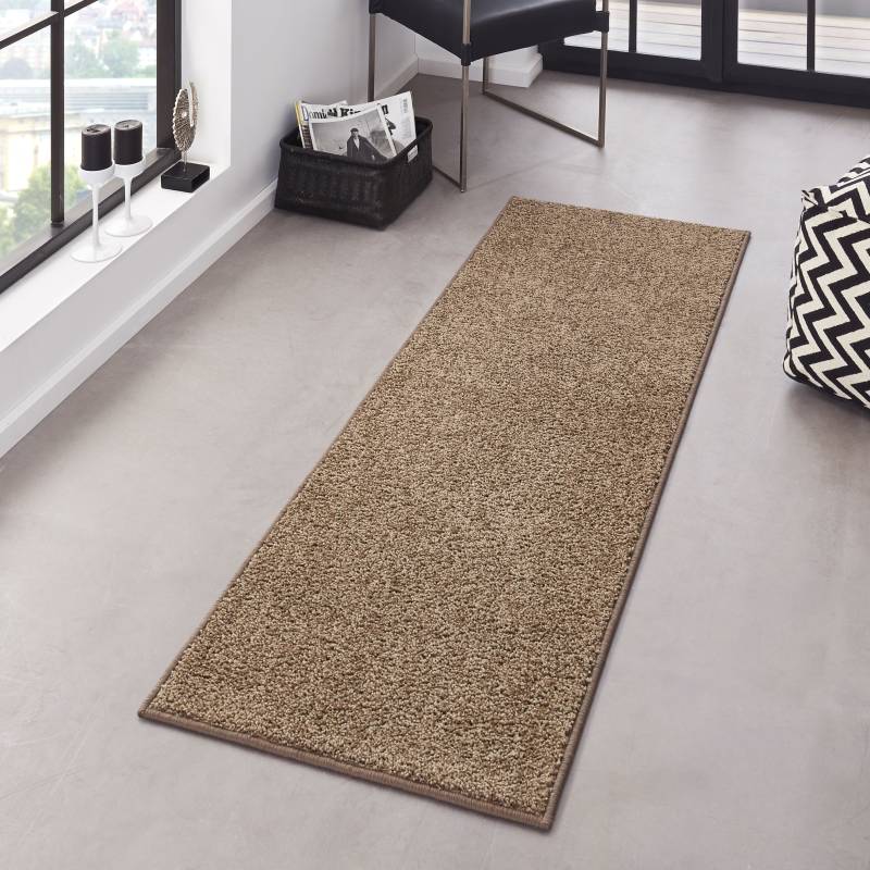 HANSE Home Teppich »Pure 100 Kurzflor«, rechteckig, 13 mm Höhe, Kurzflor, uni, umkettelt, Läufer, Wohnzimmer, Kinderzimmer, Flur von HANSE Home