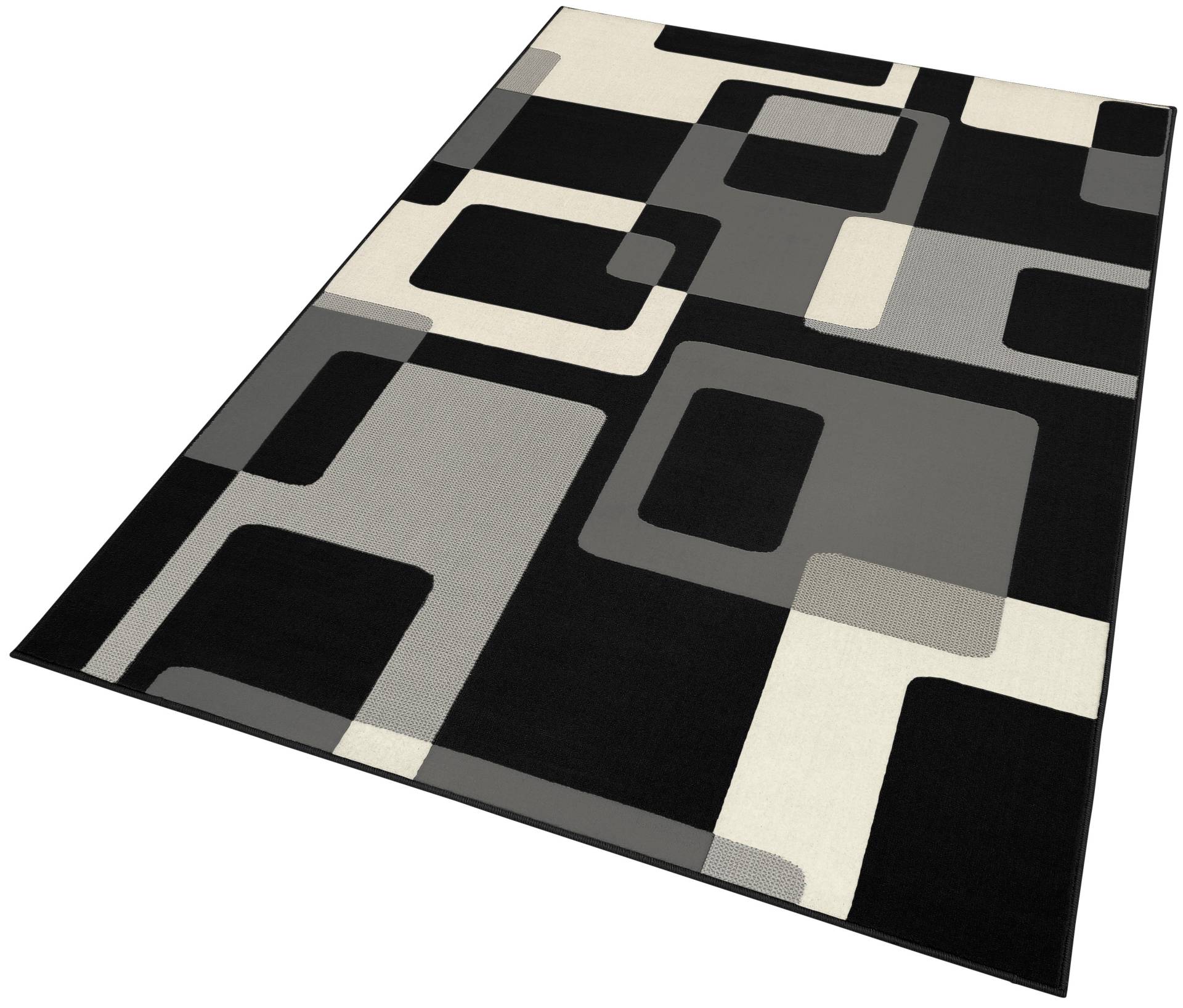 HANSE Home Teppich »Retro«, rechteckig, 9 mm Höhe, Kurzflor, Grafisches Muster, Gekettelt, Robust, Pflegeleicht HANSE Home Teppich »Retro«, rechteckig, 9 mm Höhe, Kurzflor, Grafisches Muster, Gekettelt, Robust, Pflegeleicht von HANSE Home