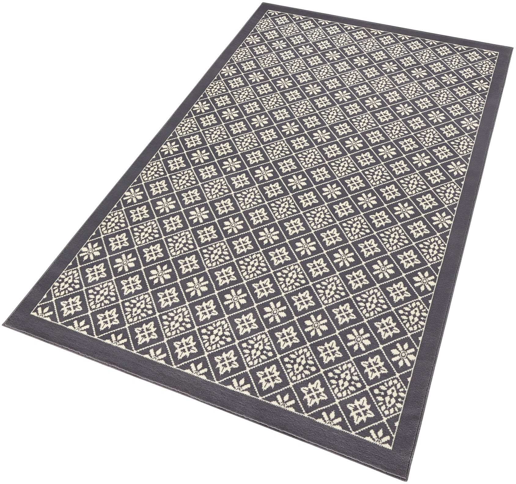 HANSE Home Teppich »Tile«, rechteckig, Kurzflor, Rauten Fliesen Design, ringsum gekettelt, Robust von HANSE Home