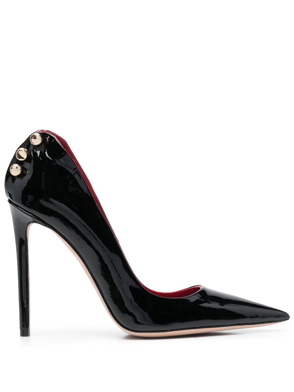 HARDOT 110mm bar-detail patent leather pumps - Black von HARDOT