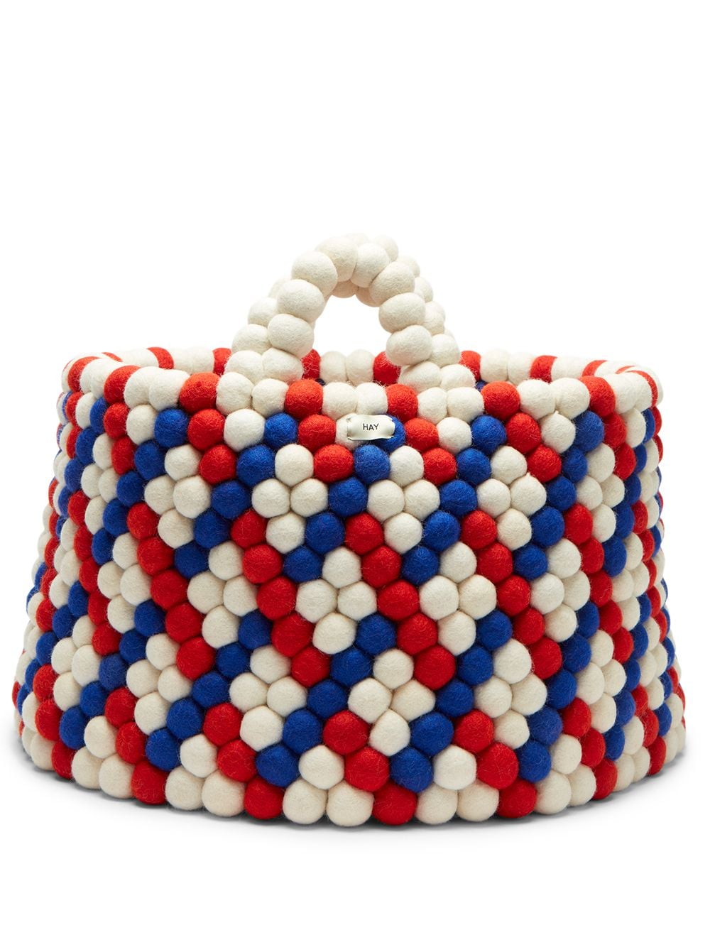 HAY Bead argyle pattern basket - Red von HAY