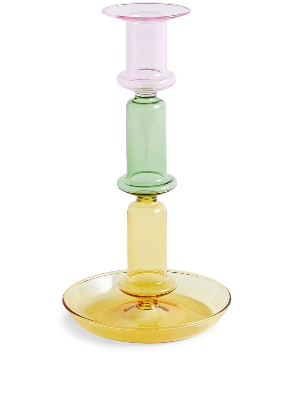 HAY Flare colour-block candle holder - Yellow von HAY