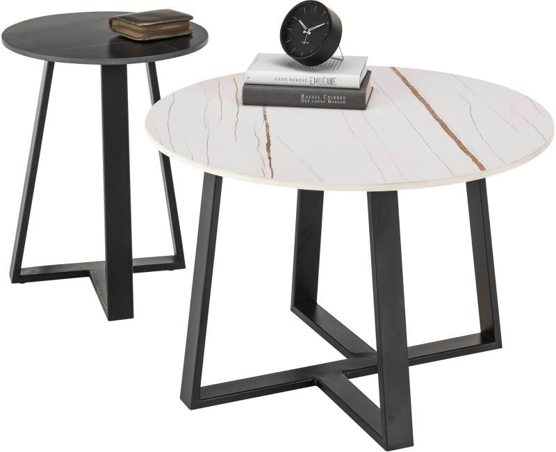 Stolkom Couchtisch »Jason«, 2-er Set Keramik weiss und schwarz von Stolkom