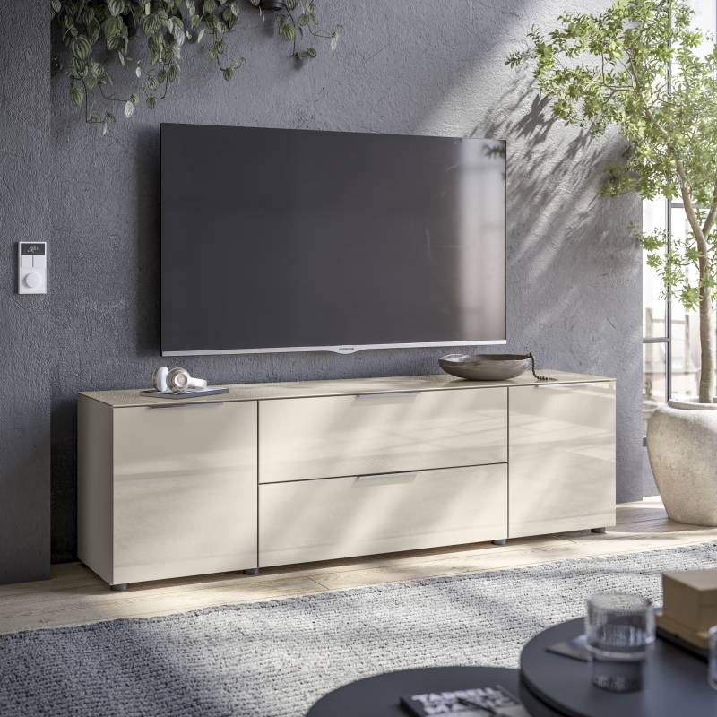 HBZ Lowboard »Santorin, BxHxT 180x99x40 cm«, (1 St.), Breite 180cm, Softclose für Türen und Schubkästen, Melaminbeschichtung von HBZ