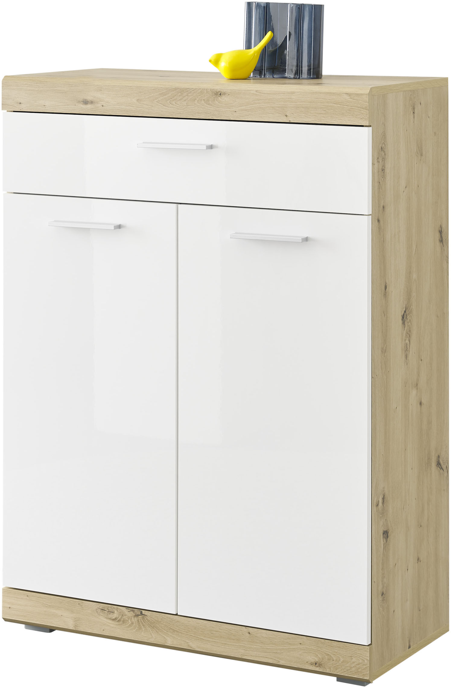 HBZ Schuhkommode »Nola, BxHxT 80x111x38 cm«, (1 St.), Mit 2 Türen, 1 Schubkasten und 2 Einlegeböden von HBZ