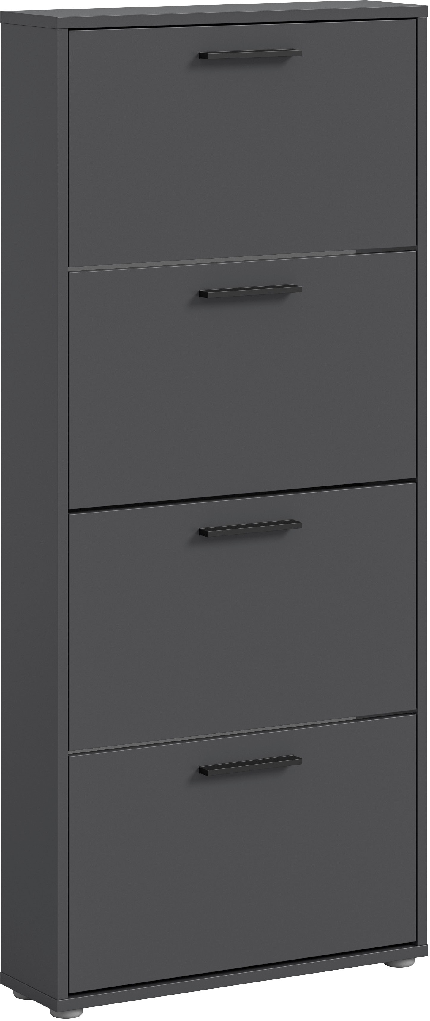 HBZ Schuhkommode »Sam Schuhkipper, Schuhschrank BxHxT 59x136x17 cm«, (1 St.), mit 4 Klappen von HBZ