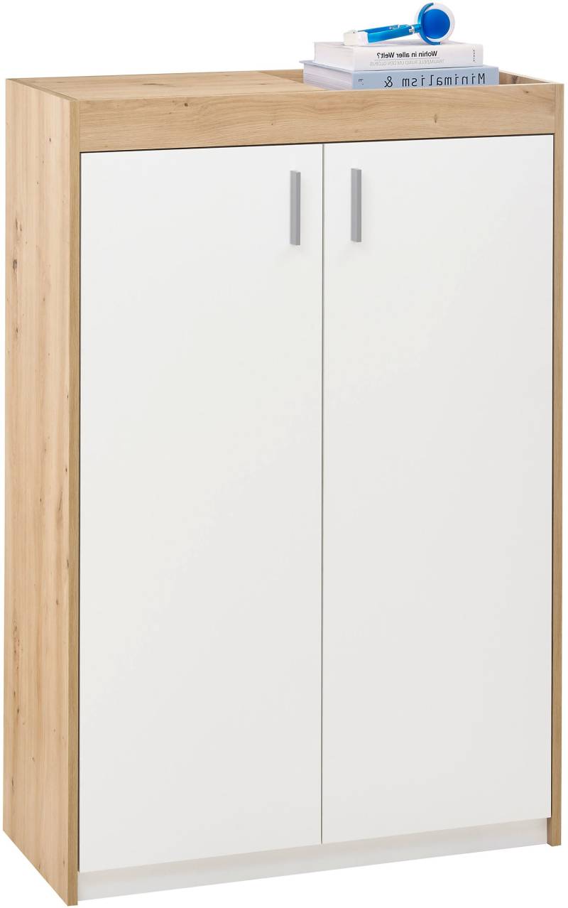 HBZ Schuhschrank »Paris weiss matt, BxHxT 84x126x38 cm«, (1 St.), Schuhschrank mit 4 Einlegeböden, Platz für ca. 15-20 Paar Schuhe von HBZ