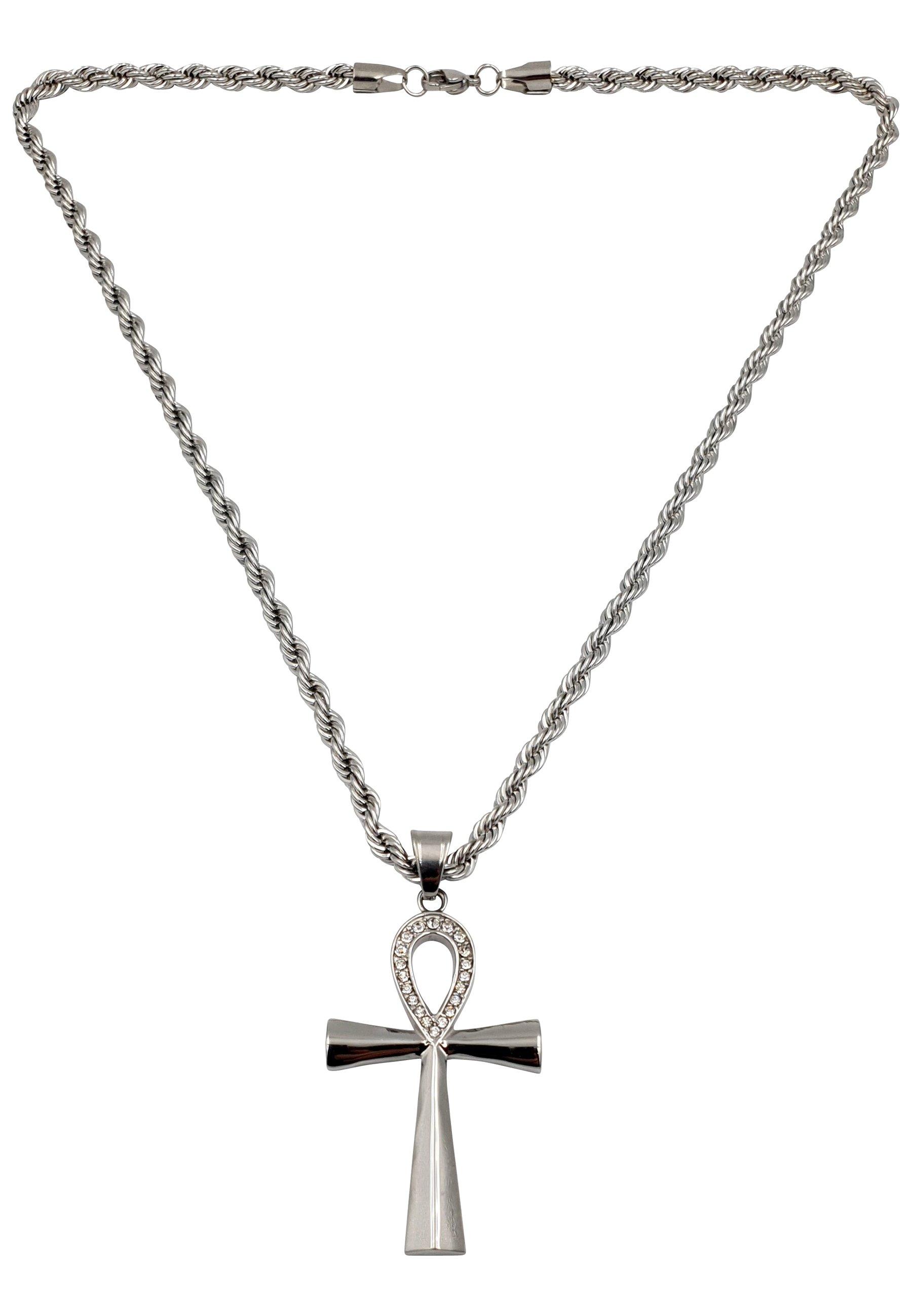 Ägyptische Ankh-kreuz-kette, Hip-hop-style Damen Silber 60 cm von HEBE JEWELS