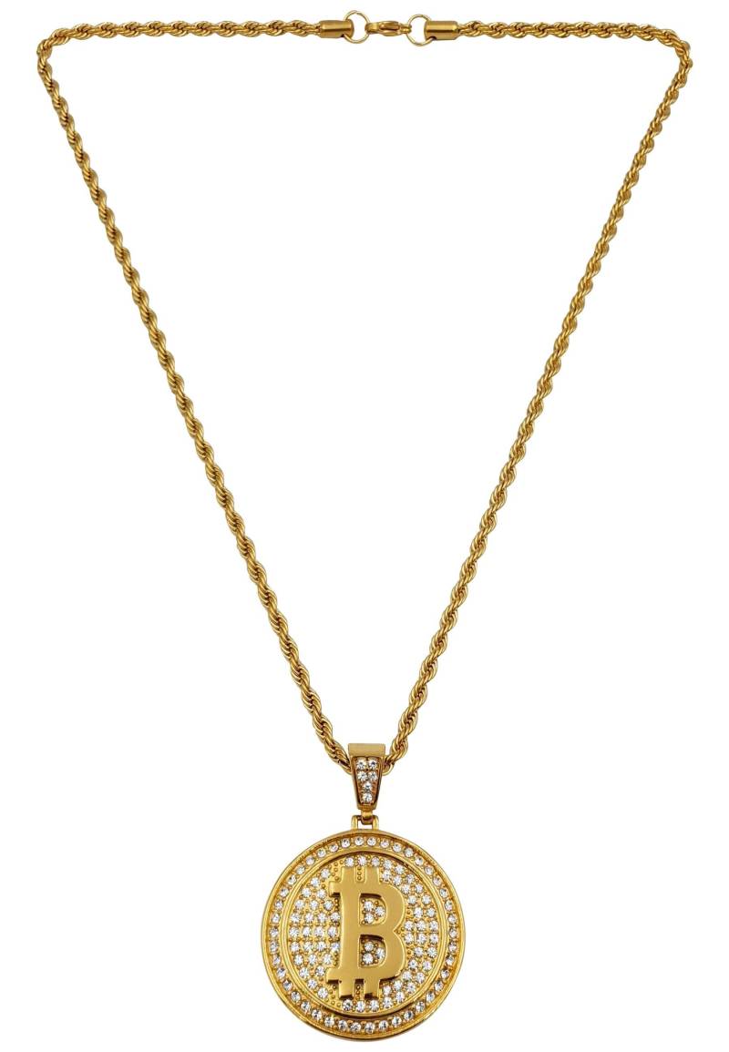 Bitcoin Kette, Hip-hop-style Damen Gelbgold 60 cm von HEBE JEWELS