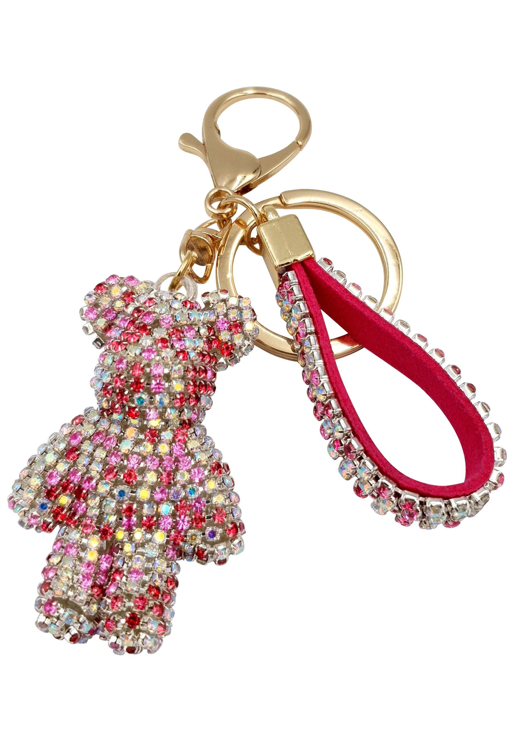 Cute Bear Taschenanhänger Herren Dunkelrosa von HEBE JEWELS