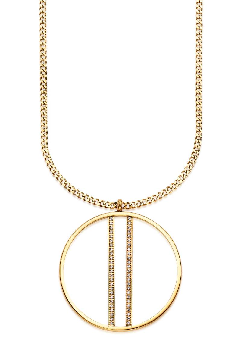 HECHTER PARIS Kette mit Anhänger »Schmuck Geschenk Edelstahl Halskette Kreis Rund Stäbchen«, mit Topas von HECHTER PARIS