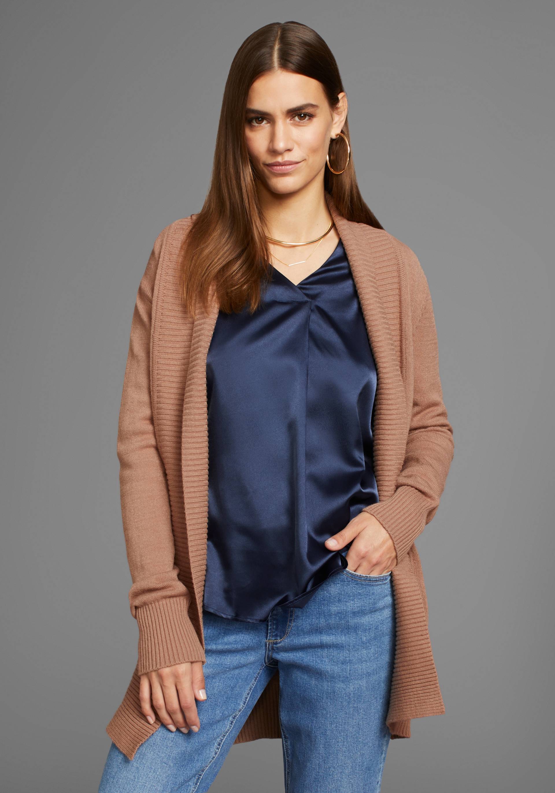 HECHTER PARIS Longstrickjacke, mit Schalkragen HECHTER PARIS Longstrickjacke, mit Schalkragen von HECHTER PARIS