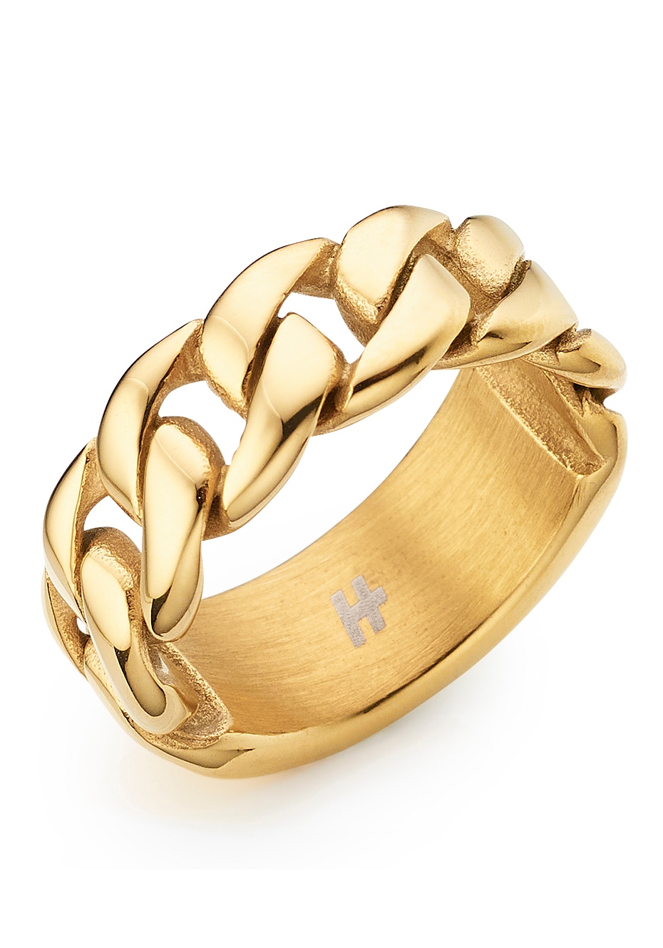 HECHTER PARIS Partnerring »Schmuck Geschenk, Ring unisex Optik Panzerkette, Goldfarben + Silberfarben« von HECHTER PARIS