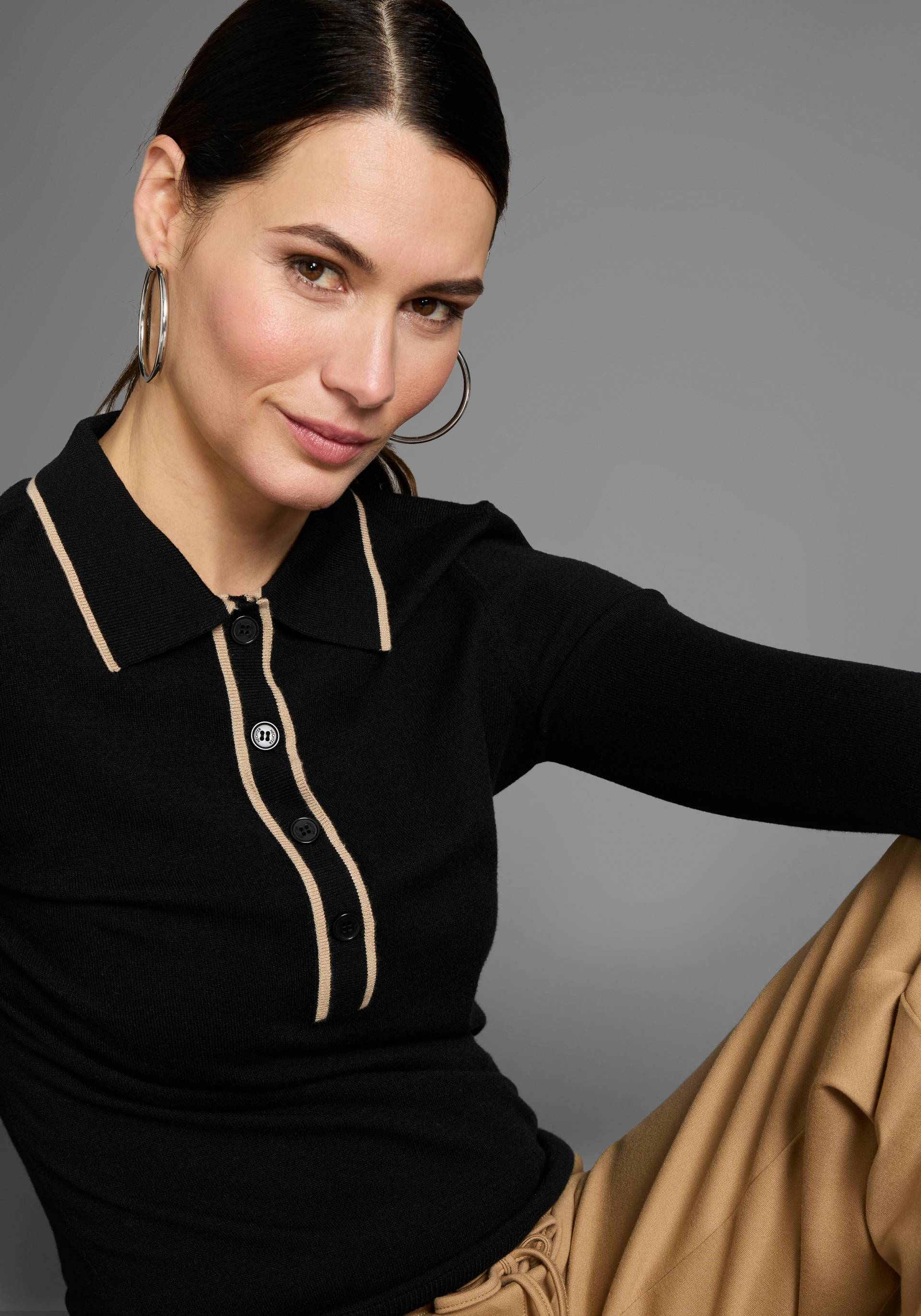 HECHTER PARIS Polokragenpullover, mit dezenter Knopfleiste HECHTER PARIS Polokragenpullover, mit dezenter Knopfleiste von HECHTER PARIS