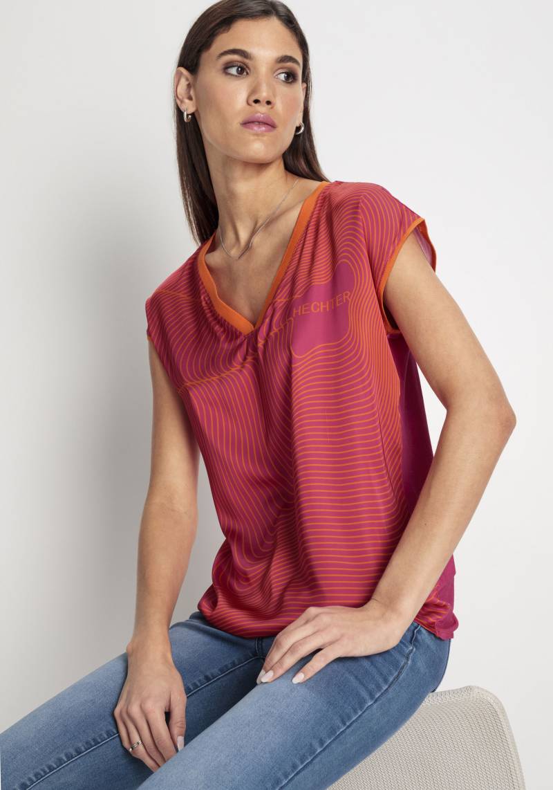 HECHTER PARIS Shirtbluse, mit Logoprint von HECHTER PARIS