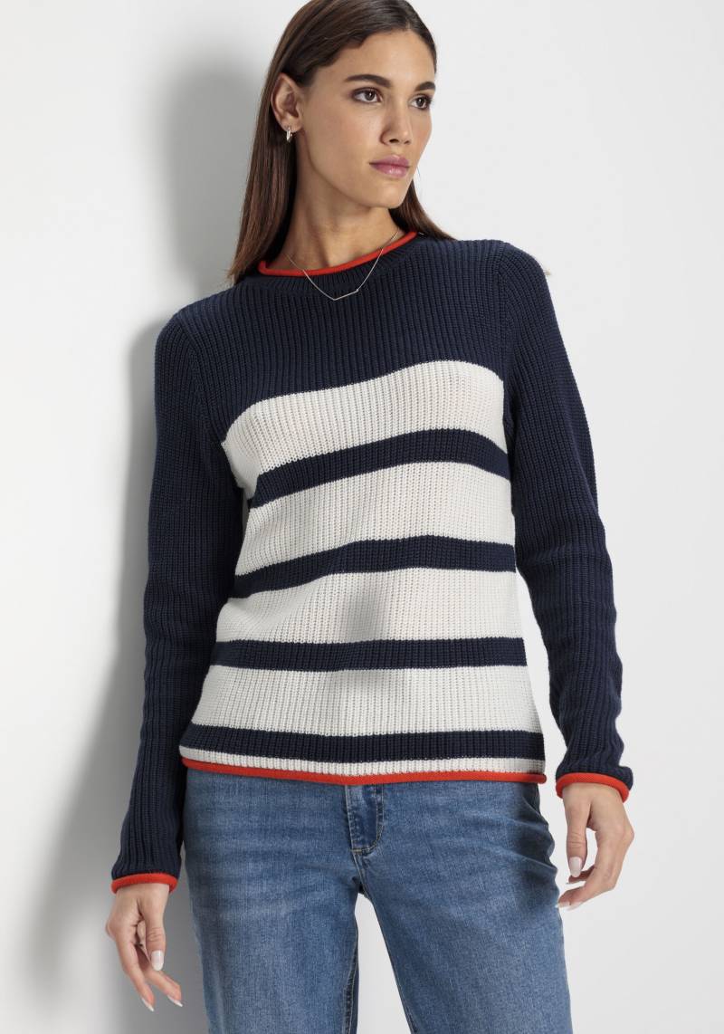 HECHTER PARIS Streifenpullover, mit Kontrastkante von HECHTER PARIS