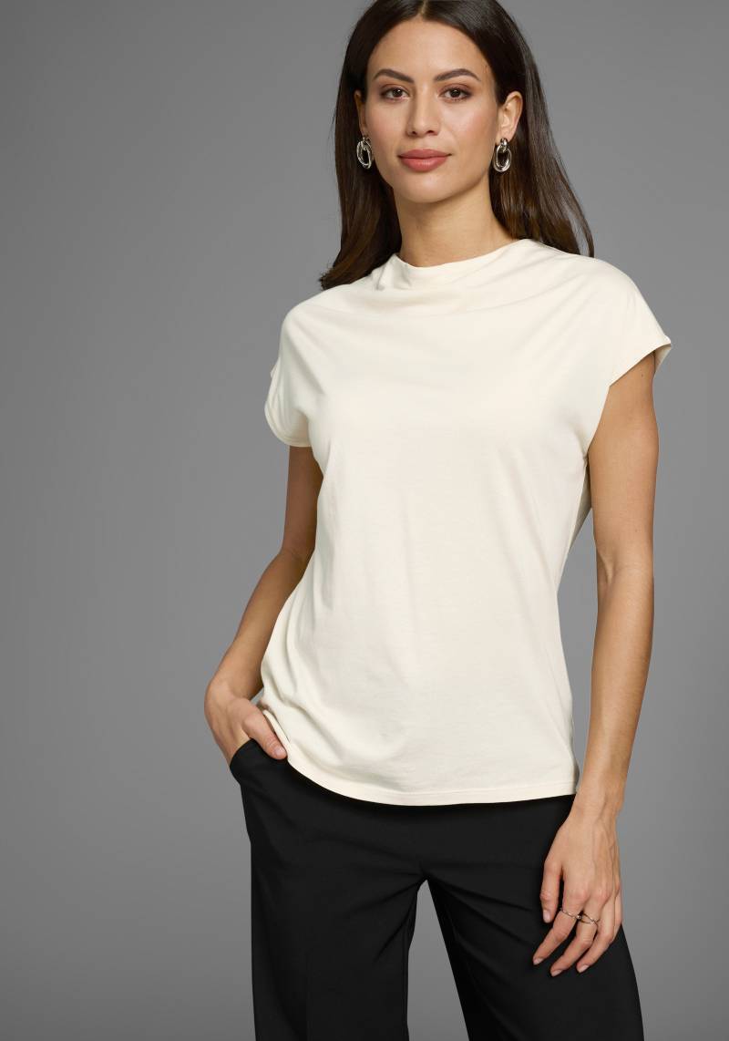HECHTER PARIS T-Shirt, ärmellos, figurumspielende Passform, mit Wasserfallkragen von HECHTER PARIS