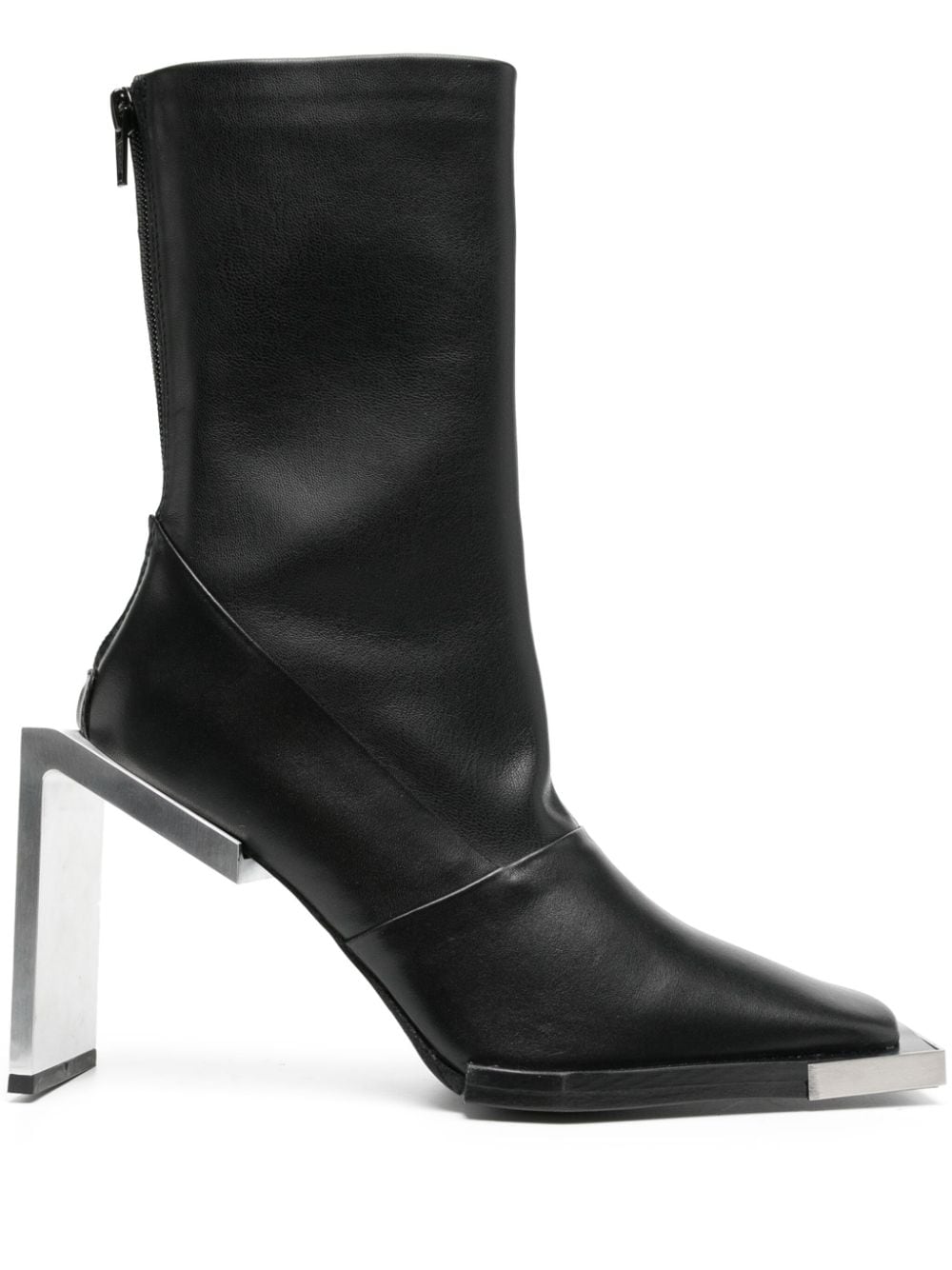 HELIOT EMIL 105mm square-toe leather boots - Black von HELIOT EMIL