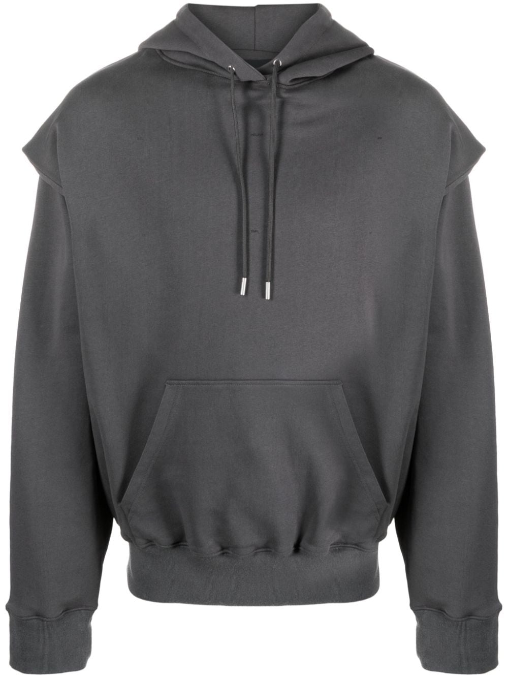 HELIOT EMIL Outline logo-print cotton hoodie - Grey von HELIOT EMIL