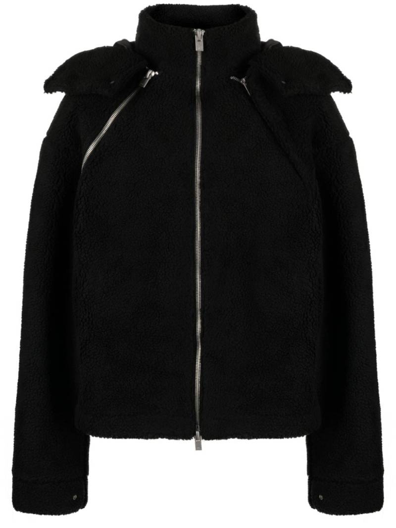 HELIOT EMIL classic-hood fleece jacket - Black von HELIOT EMIL