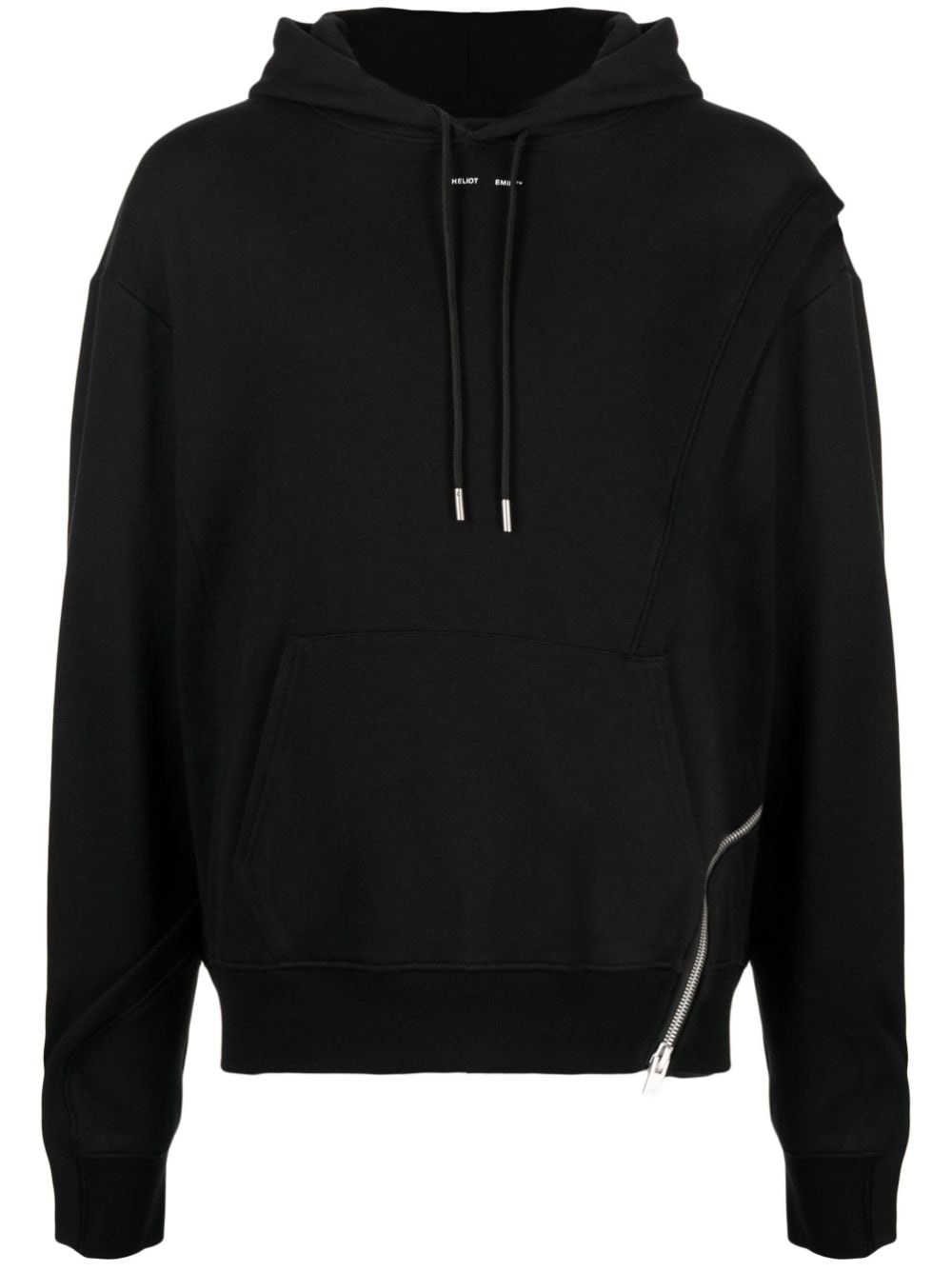 HELIOT EMIL zipped organic cotton hoodie - Black von HELIOT EMIL