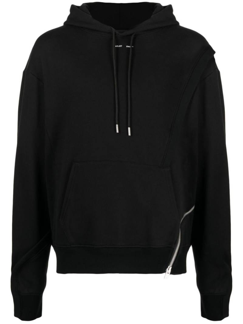 HELIOT EMIL zipped organic cotton hoodie - Black von HELIOT EMIL