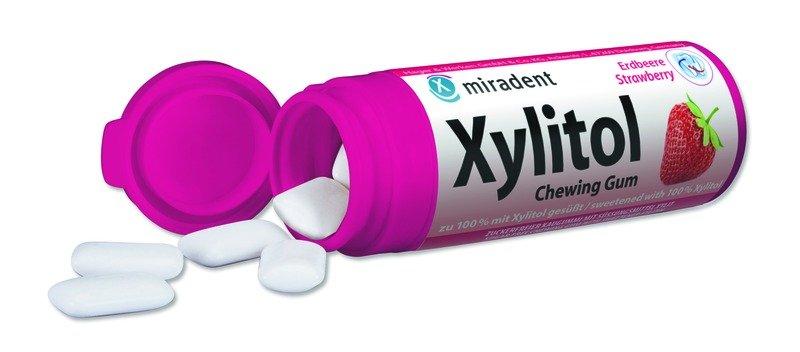 Miradent.xylitol Kids Zahnpflegekaugummi Erdbeere, 30 St Unisex Erdbeere 30 pezzi von HERBA