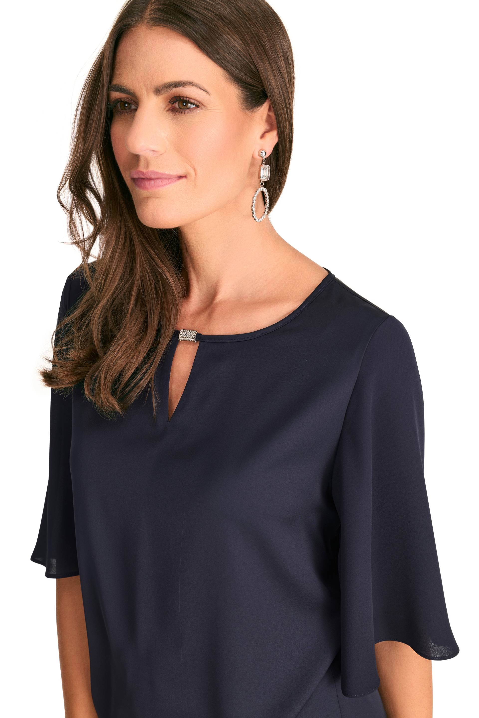 HERMANN LANGE Collection Blusenshirt, mit Glitzerdetail am Ausschnitt HERMANN LANGE Collection Blusenshirt, mit Glitzerdetail am Ausschnitt von HERMANN LANGE Collection