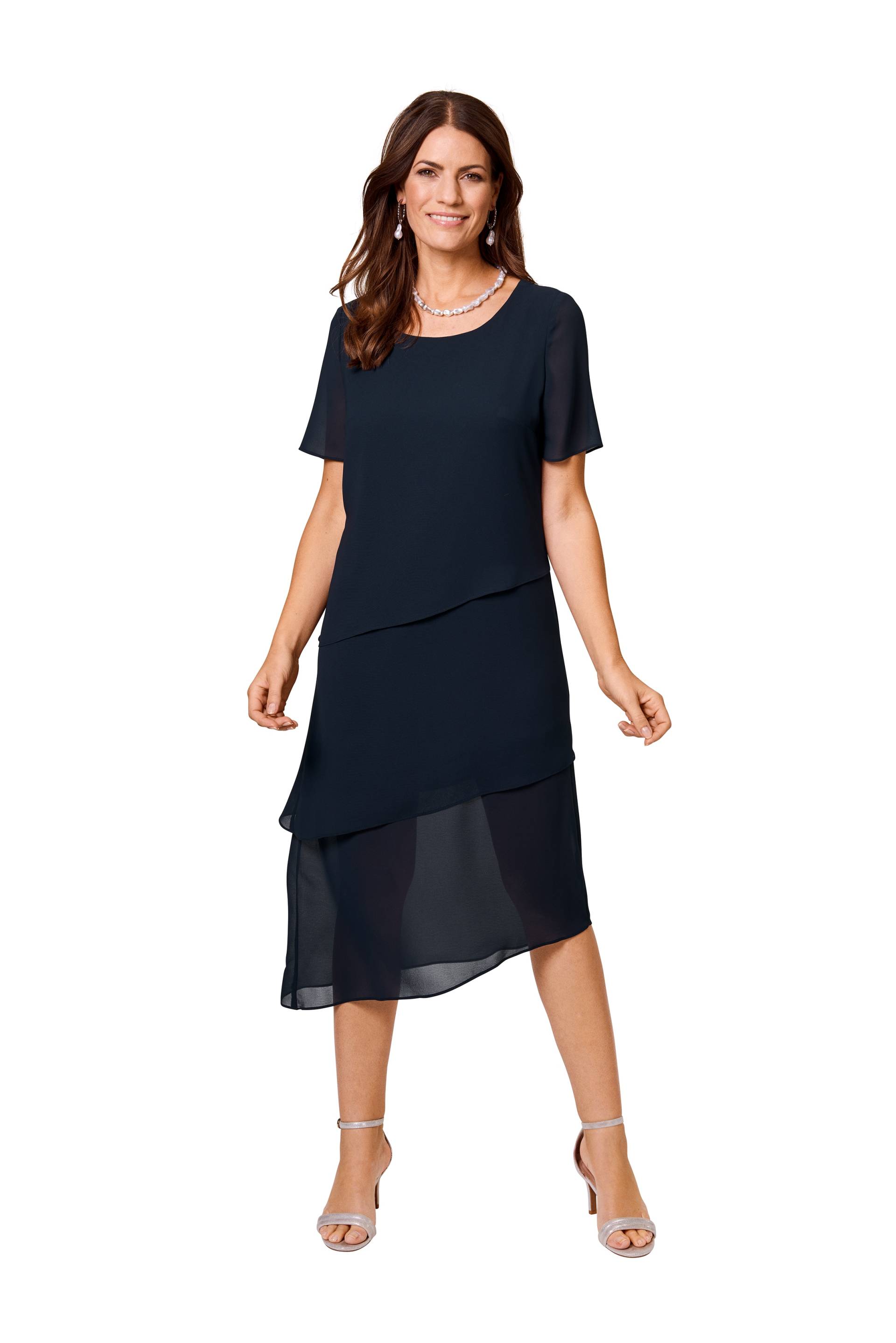HERMANN LANGE Collection Chiffonkleid, mit asymetrischem Saum und im Lagenlook HERMANN LANGE Collection Chiffonkleid, mit asymetrischem Saum und im Lagenlook von HERMANN LANGE Collection