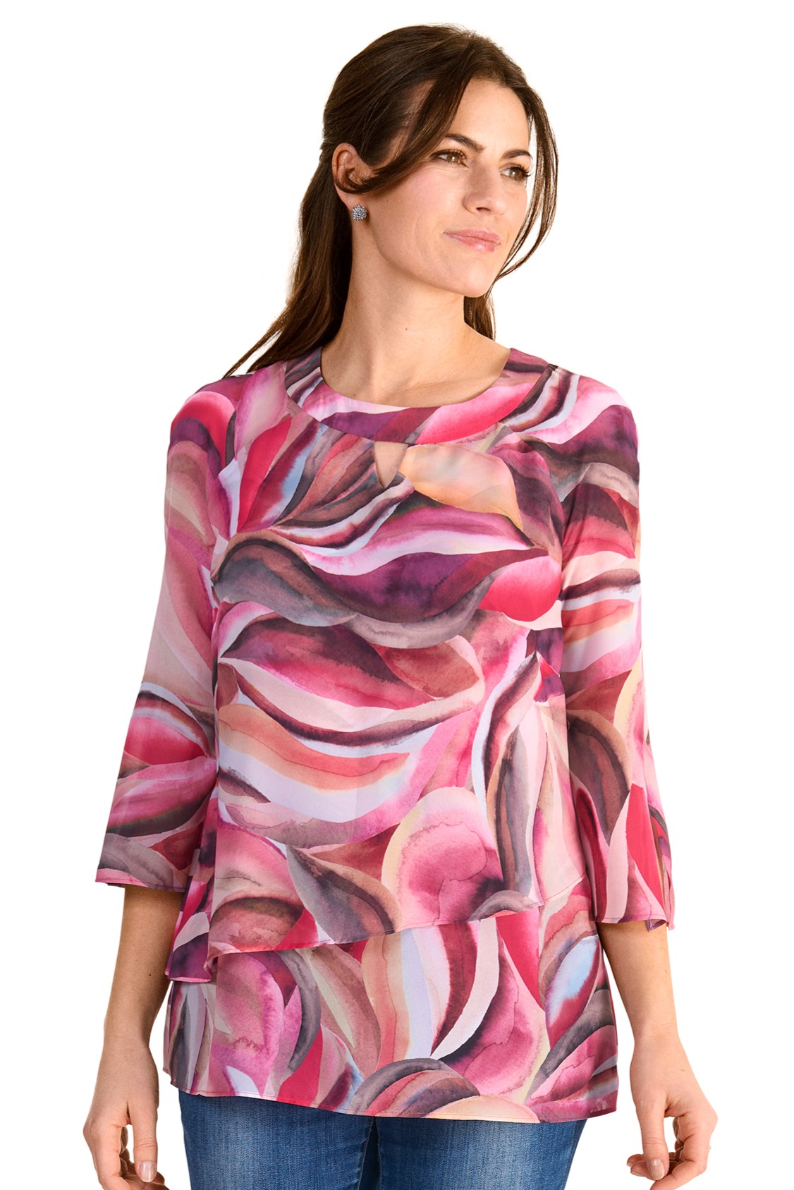 HERMANN LANGE Collection Druckbluse, im Lagenlook und mit floralem Muster HERMANN LANGE Collection Druckbluse, im Lagenlook und mit floralem Muster von HERMANN LANGE Collection