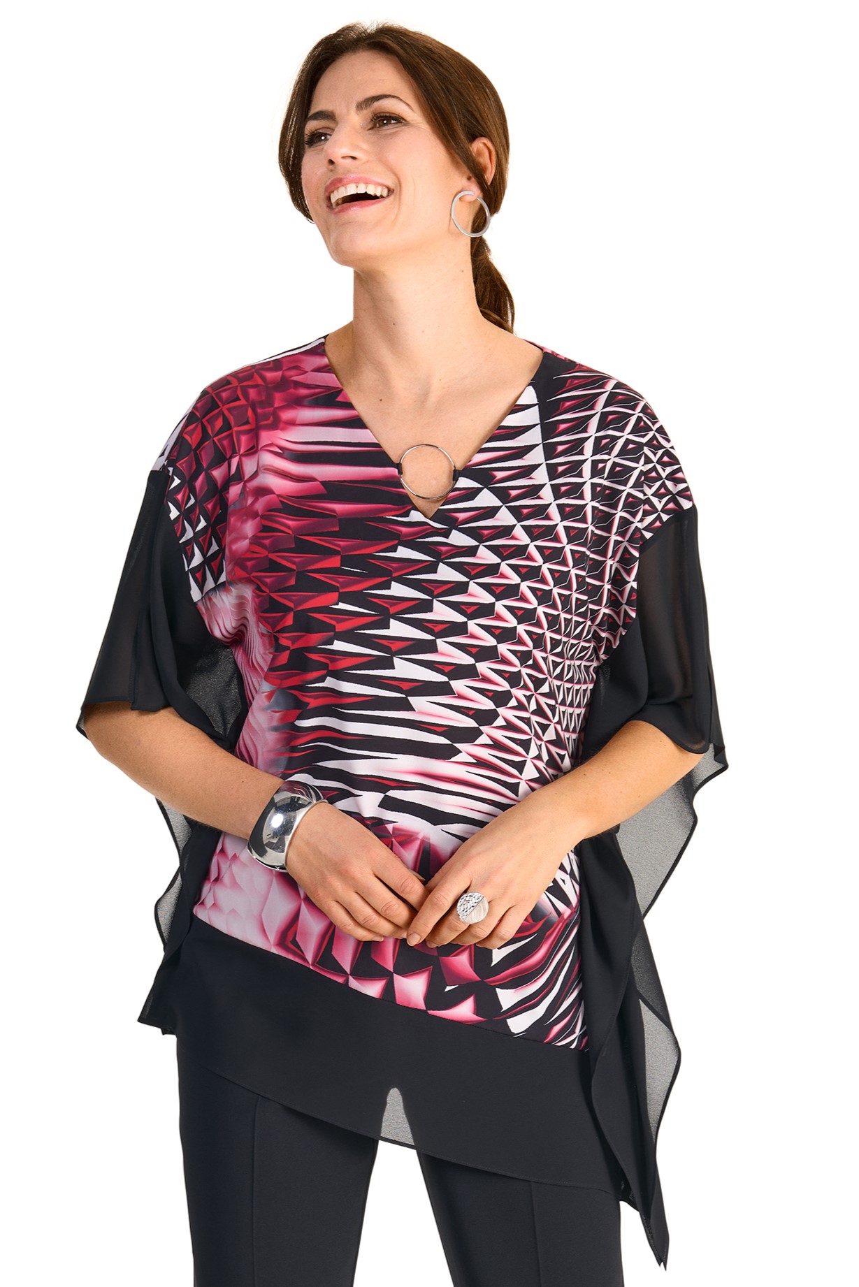 HERMANN LANGE Collection Fledermausshirt, mit grafischem Muster HERMANN LANGE Collection Fledermausshirt, mit grafischem Muster von HERMANN LANGE Collection