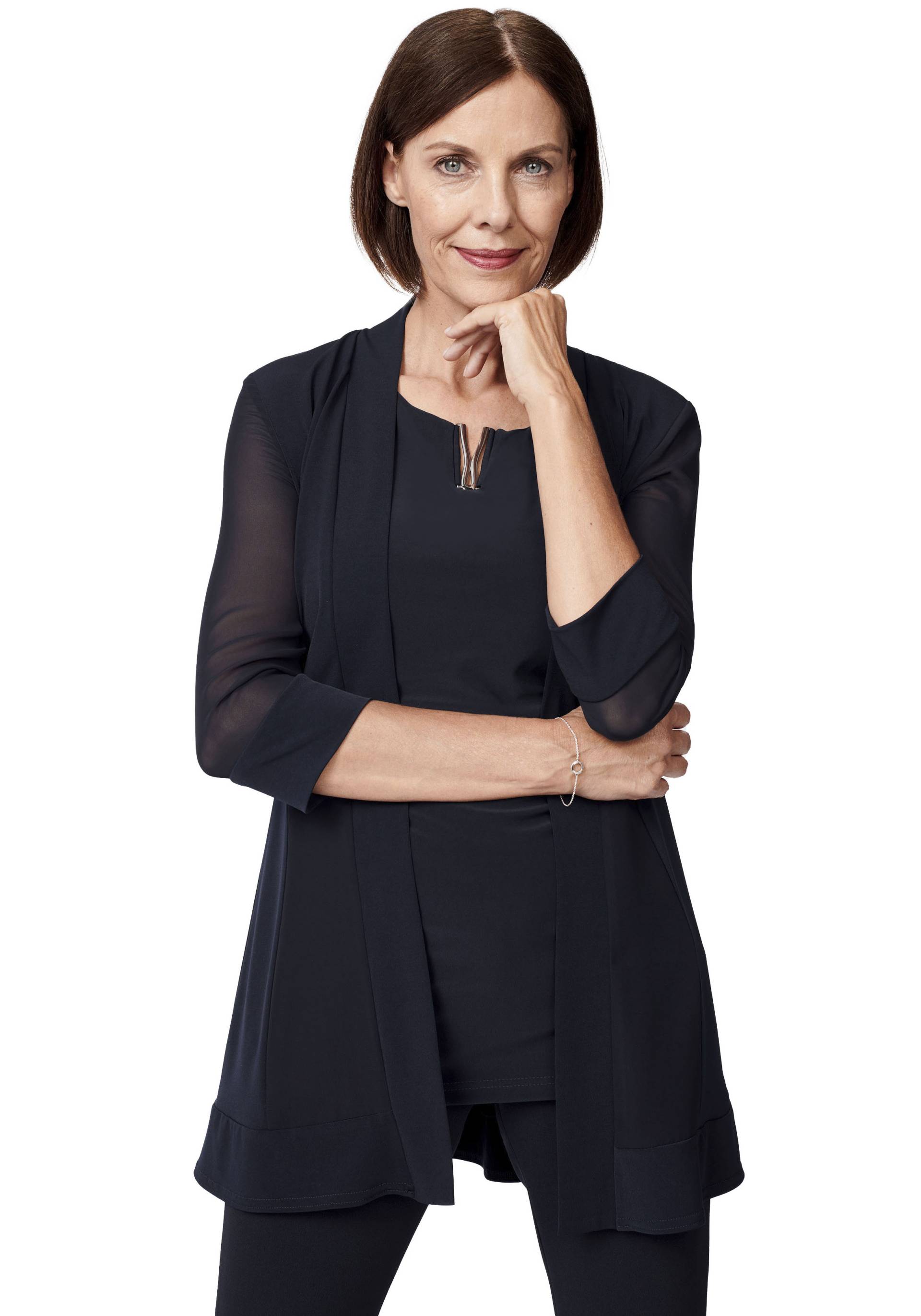 HERMANN LANGE Collection Longblazer »Liliana«, aus Jersey und Chiffon HERMANN LANGE Collection Longblazer »Liliana«, aus Jersey und Chiffon von HERMANN LANGE Collection