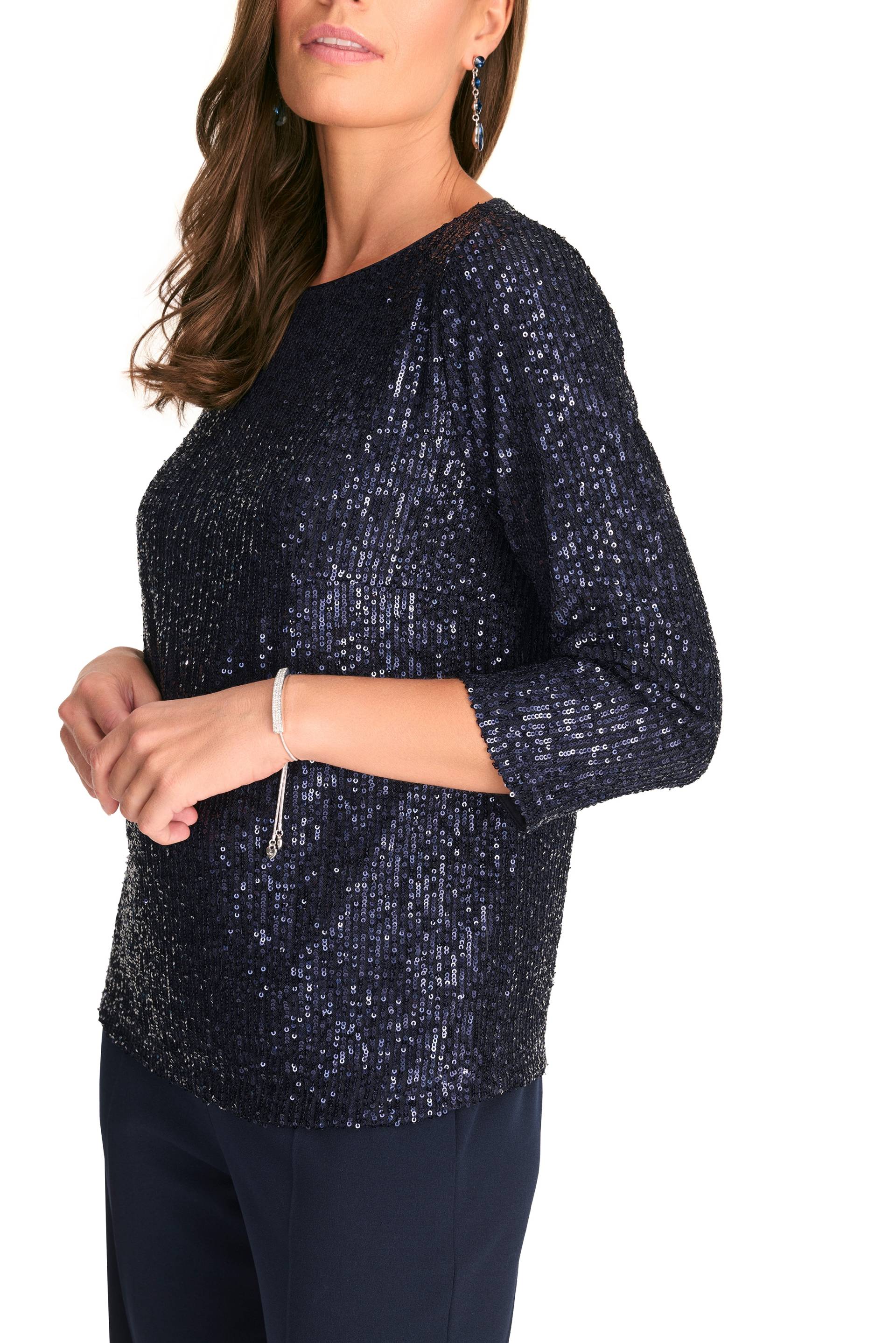 HERMANN LANGE Collection Paillettenshirt, im kurzen Schnitt HERMANN LANGE Collection Paillettenshirt, im kurzen Schnitt von HERMANN LANGE Collection