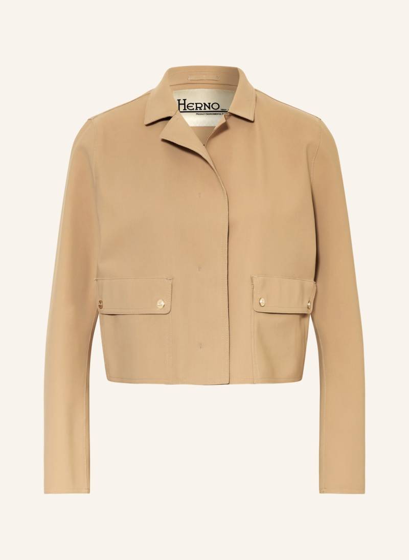 Herno Cropped-Blazer beige von HERNO