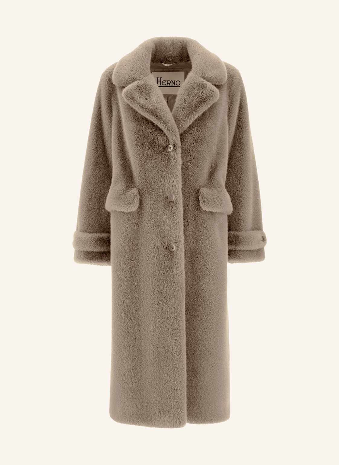 Herno Kunstpelz-Mantel beige Herno Kunstpelz-Mantel beige von HERNO