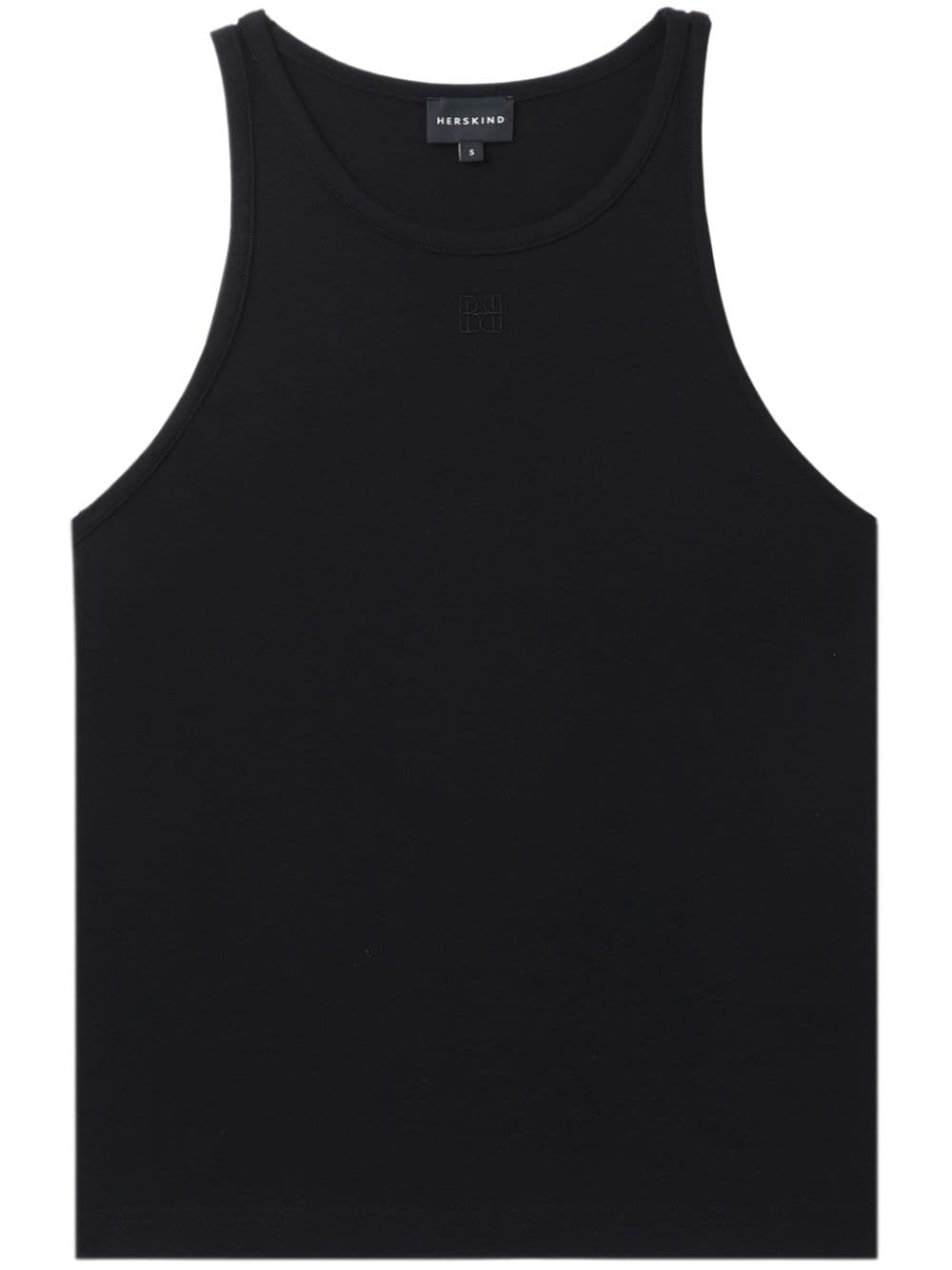 HERSKIND Linea stretch-cotton tank top - Black von HERSKIND