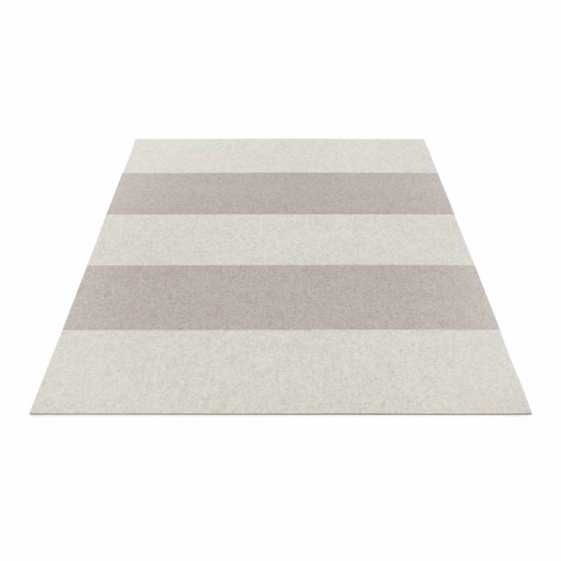 Stripe 2 Teppich, Farbe graphit, Farbe 2 hellmeliert 07, Grösse 160 × 200 cm von HEY-SIGN