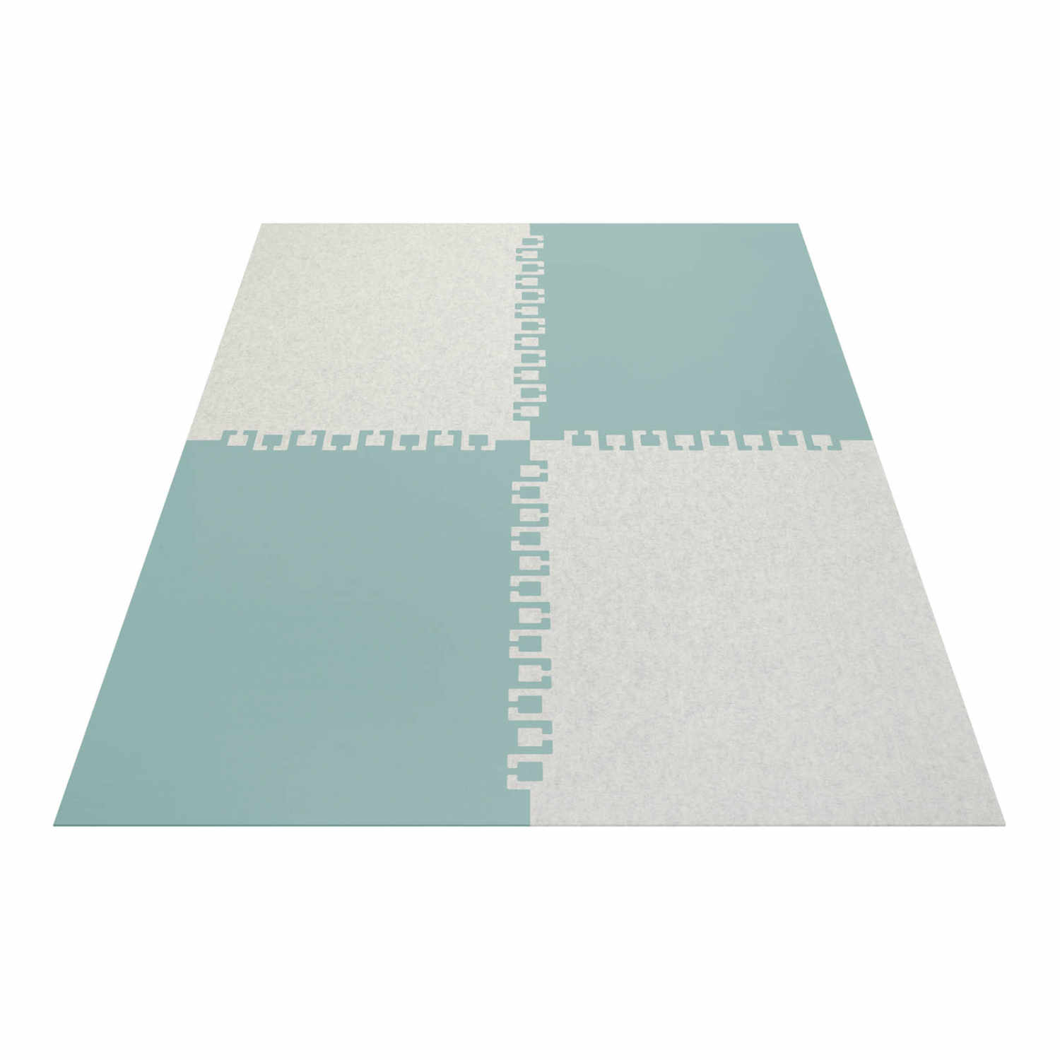 Twice rechteckig 4-teilig Teppich, Farbe schwarz, Farbe 2 marmor 06, Grösse 140 x 200 cm von HEY-SIGN