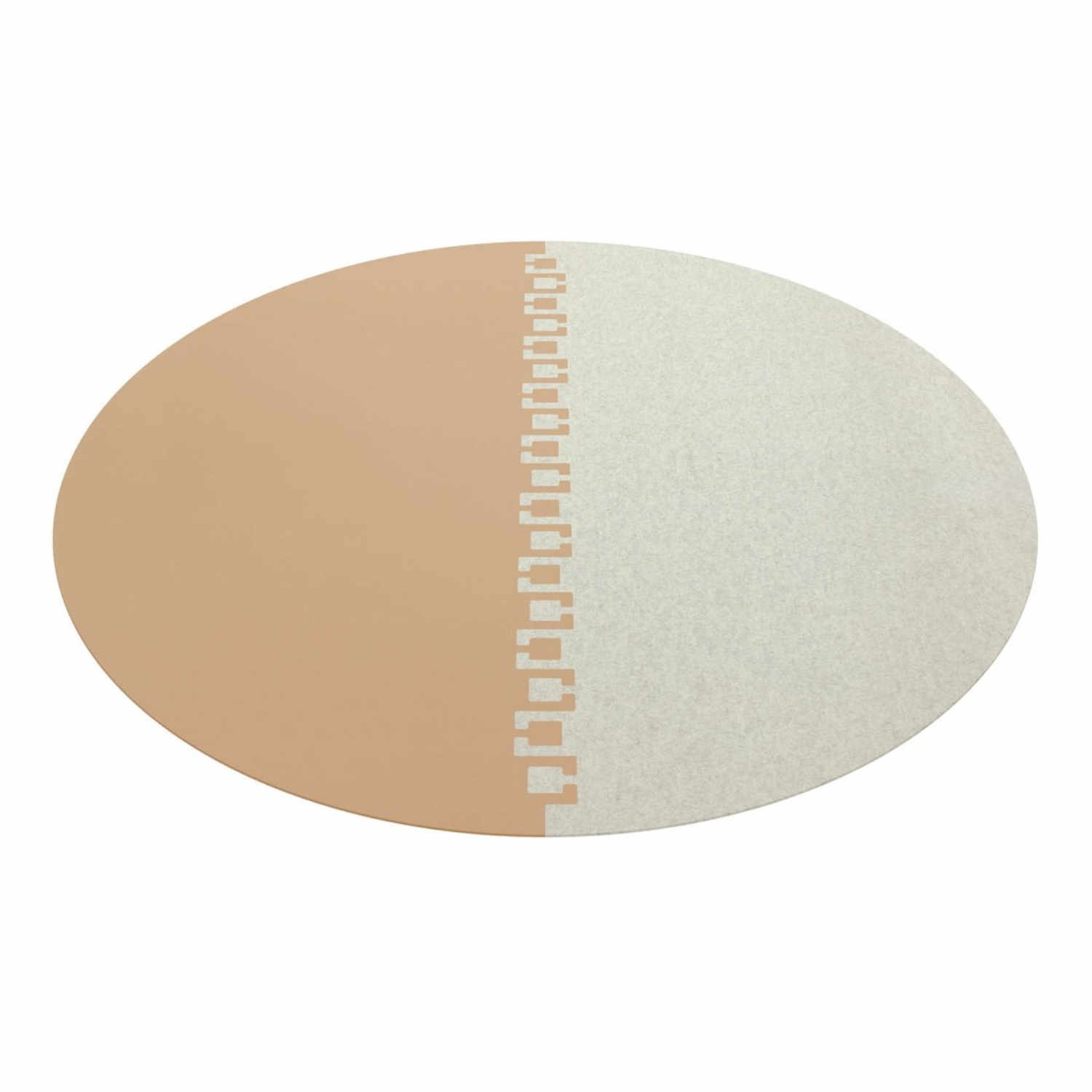 Twice rund 2-teilig Teppich, Farbe maigrün, Farbe 2 marmor 06, Durchmesser 360 cm von HEY-SIGN