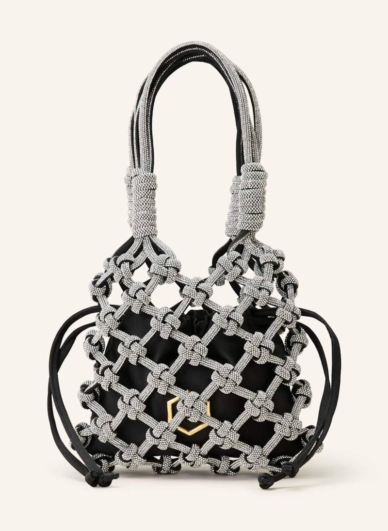 Hibourama Handtasche Lola Mit Pouch Und Schmucksteinen schwarz von HIBOURAMA