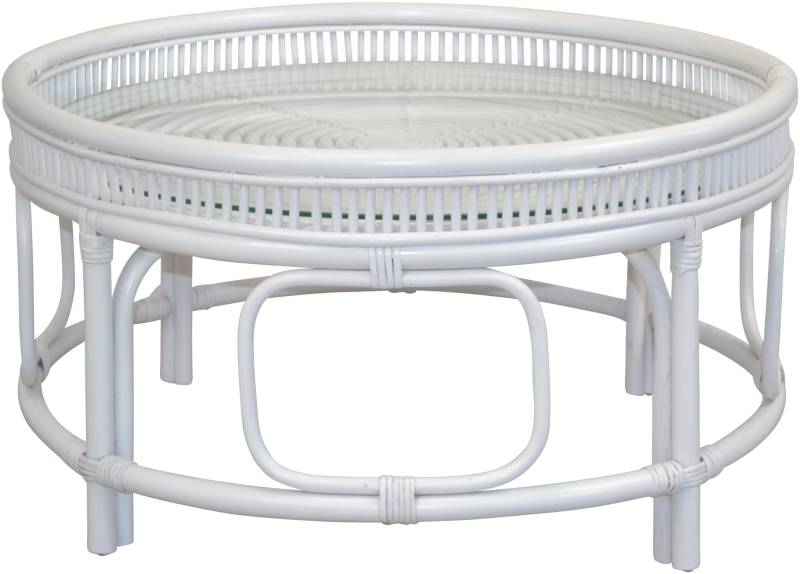 HOFMANN LIVING AND MORE Couchtisch, Rattan-Couchtisch mit oder ohne Glasplatte lieferbar von HOFMANN LIVING AND MORE