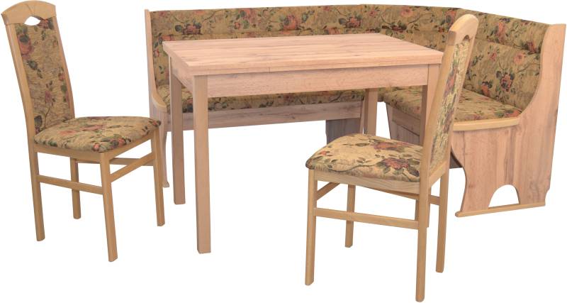 HOFMANN LIVING AND MORE Eckbankgruppe, (Spar-Set, 4 tlg., 4tlg. Set), Eckbank mit Stauraum unter den Sitzflächen von HOFMANN LIVING AND MORE