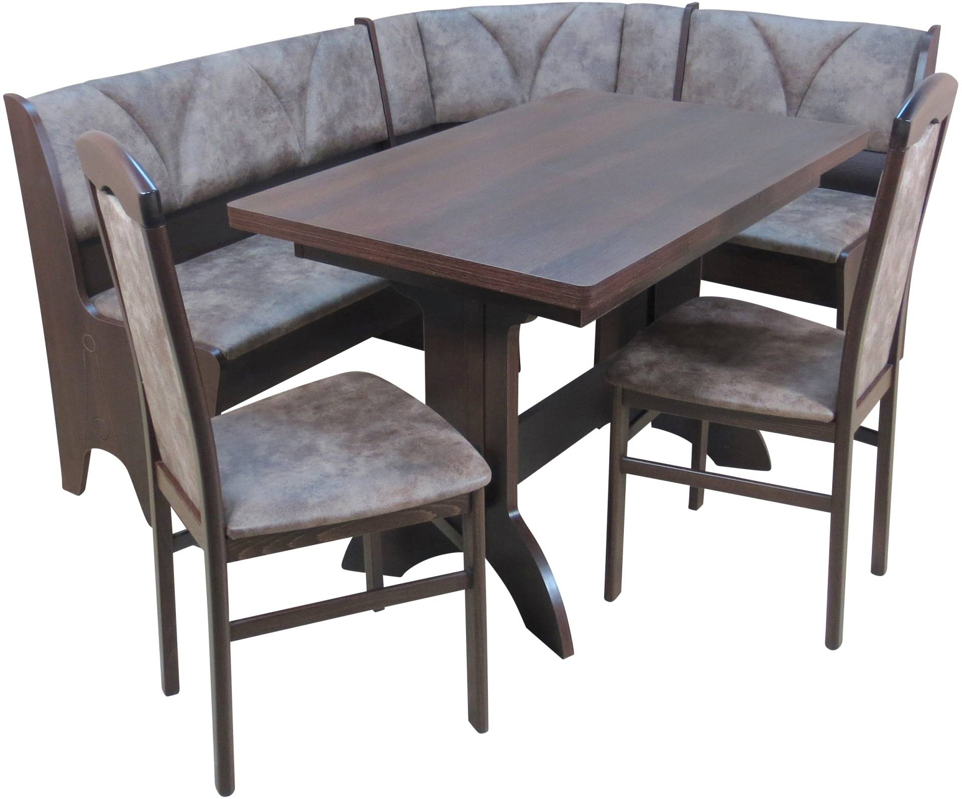HOFMANN LIVING AND MORE Eckbankgruppe, (Spar-Set, 4 tlg., 4tlg. Set), Eckbank mit Stauraum unter den Sitzflächen von HOFMANN LIVING AND MORE