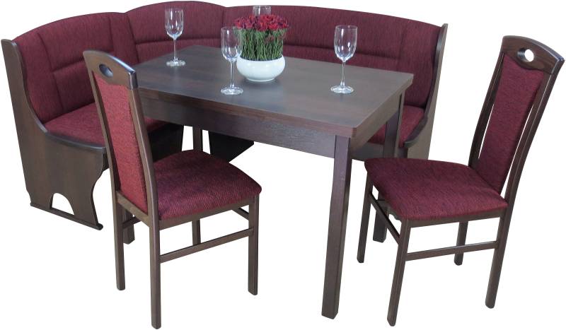 HOFMANN LIVING AND MORE Essgruppe »4tlg. Eckbankgruppe«, (Spar-Set, 4 tlg., 4tlg. Eckbankgruppe), Stühle montiert von HOFMANN LIVING AND MORE