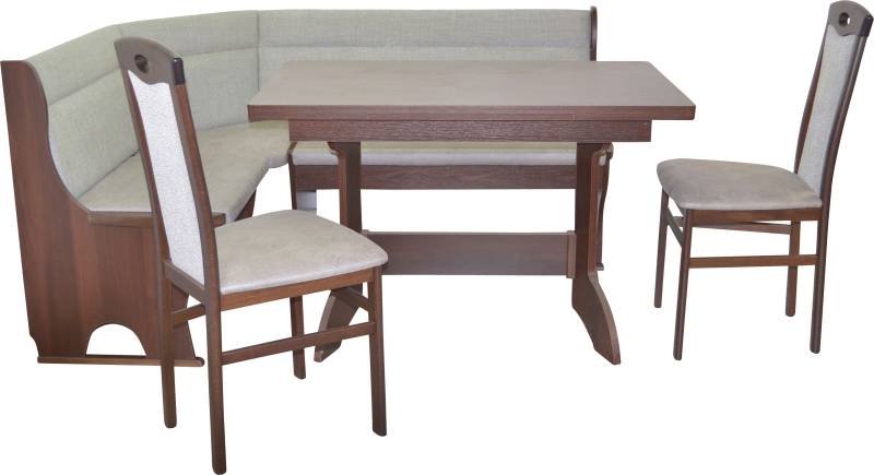 HOFMANN LIVING AND MORE Essgruppe »4tlg. Eckbankgruppe«, (Spar-Set, 4 tlg., 4tlg. Eckbankgruppe), Stühle montiert von HOFMANN LIVING AND MORE